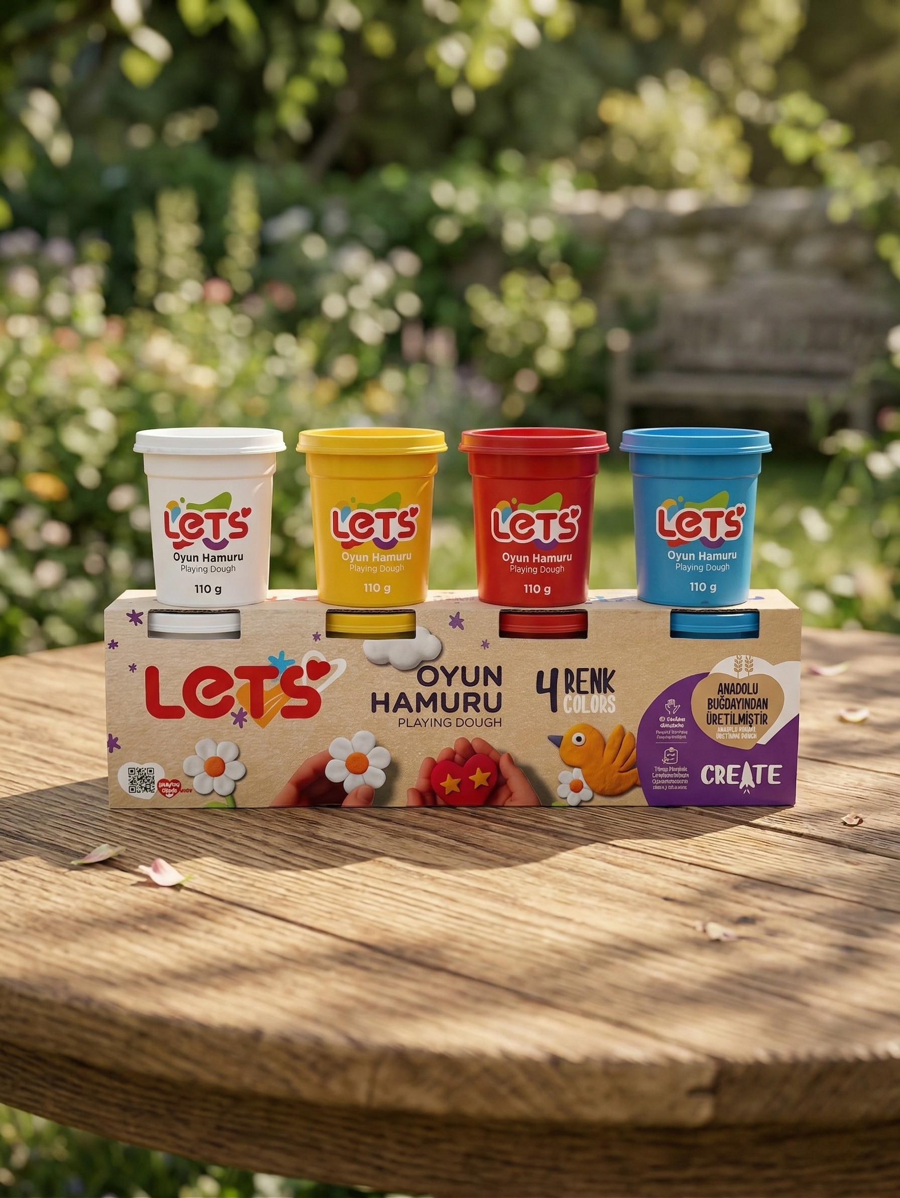 Let's 4 Renk Oyun Hamuru