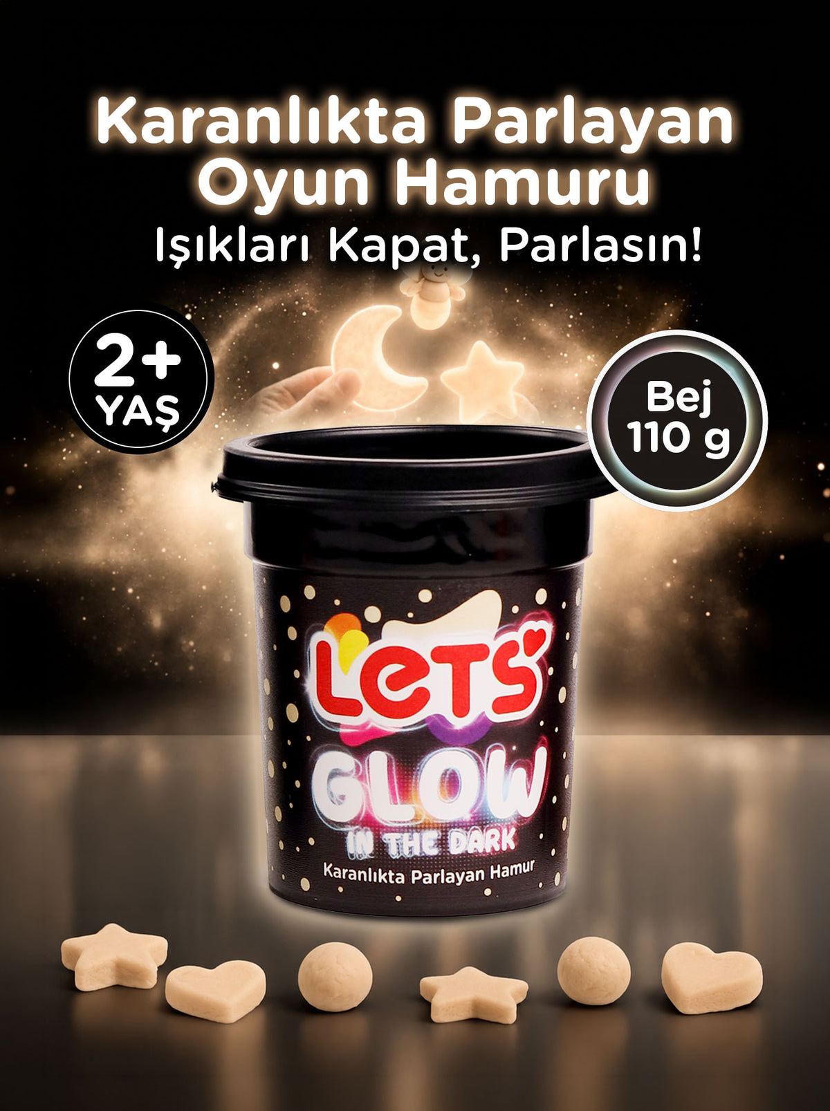 Let's Glow in the Dark Play Dough - 4 Color Options