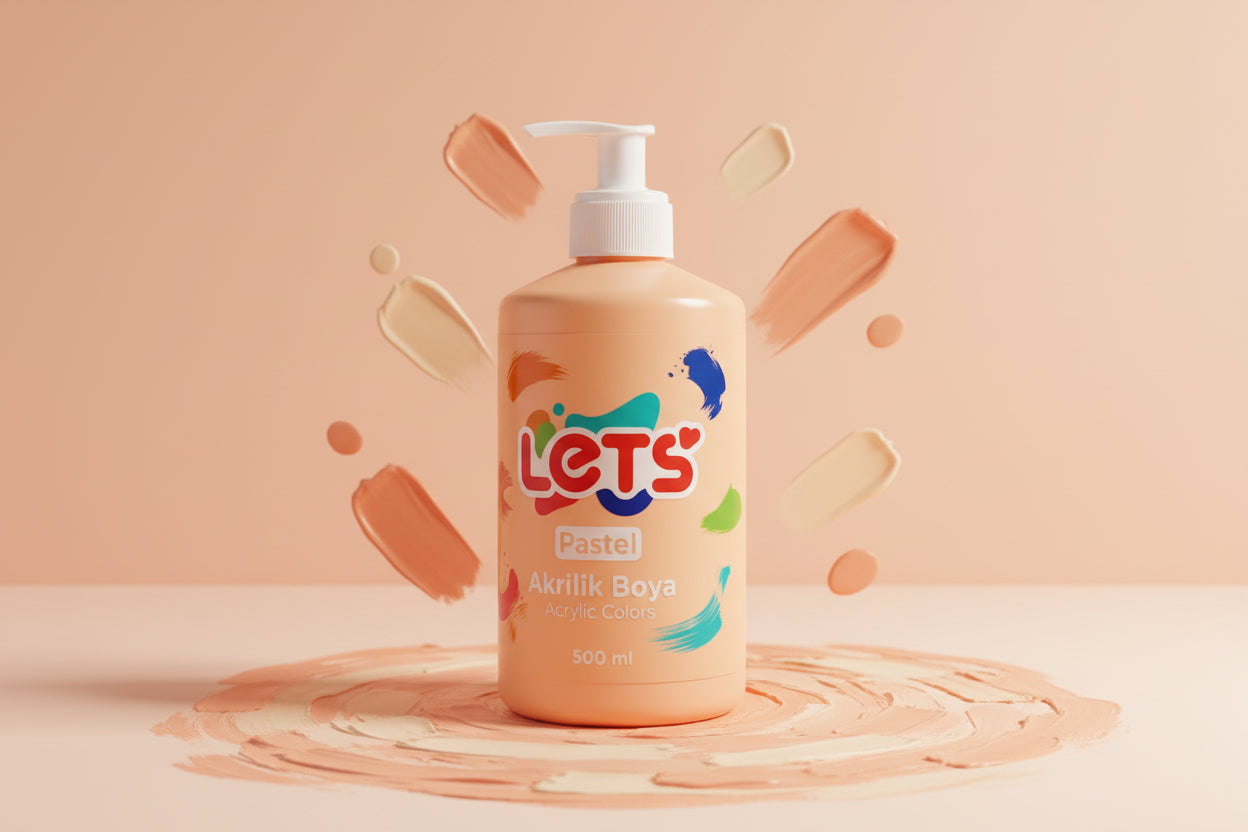 Let’s Pastel Akrilik Boya - 500 ml | 6 Renk Seçeneği