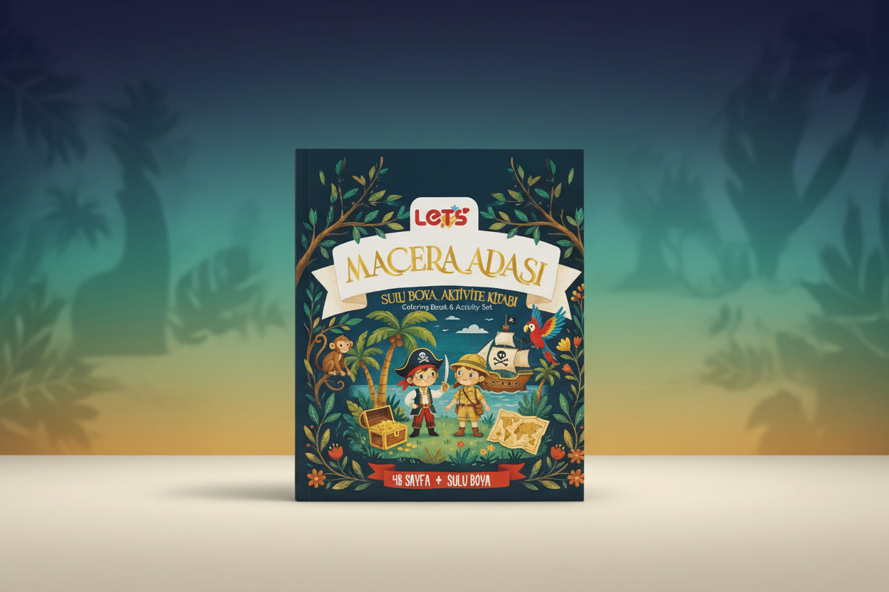 Let’s Macera Adası Sulu Boya Boyama Kitabı & Aktivite Seti