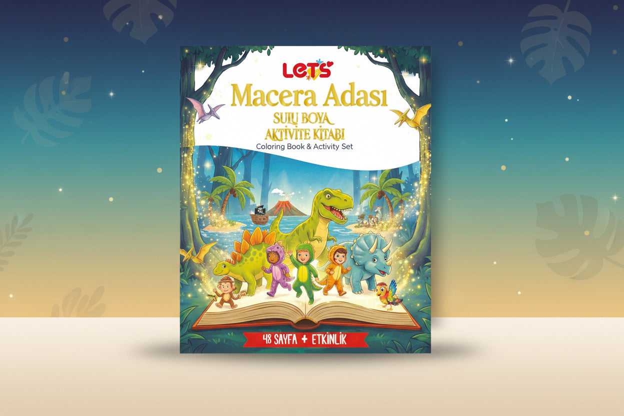 Let’s Dino World Sulu Boya Boyama Kitabı & Aktivite Seti