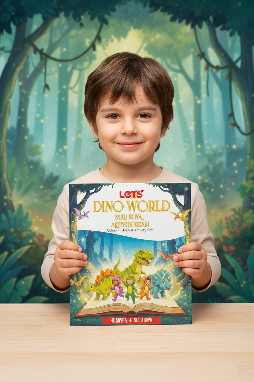 Let’s Dino World Sulu Boya Boyama Kitabı & Aktivite Seti