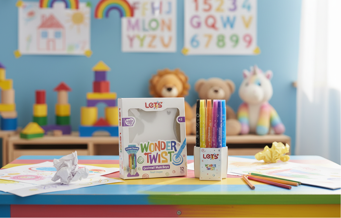 Let's Wonder Twist Twist Crayon Set | 12 Colors