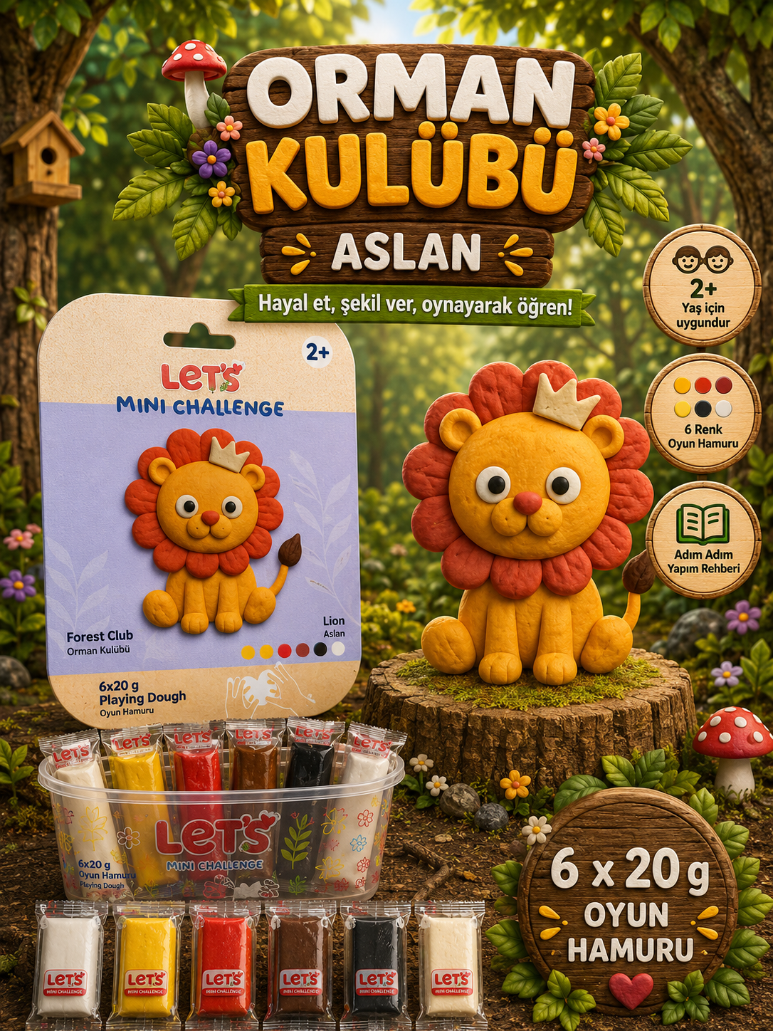 Let's Forest Club Play Dough Set 5