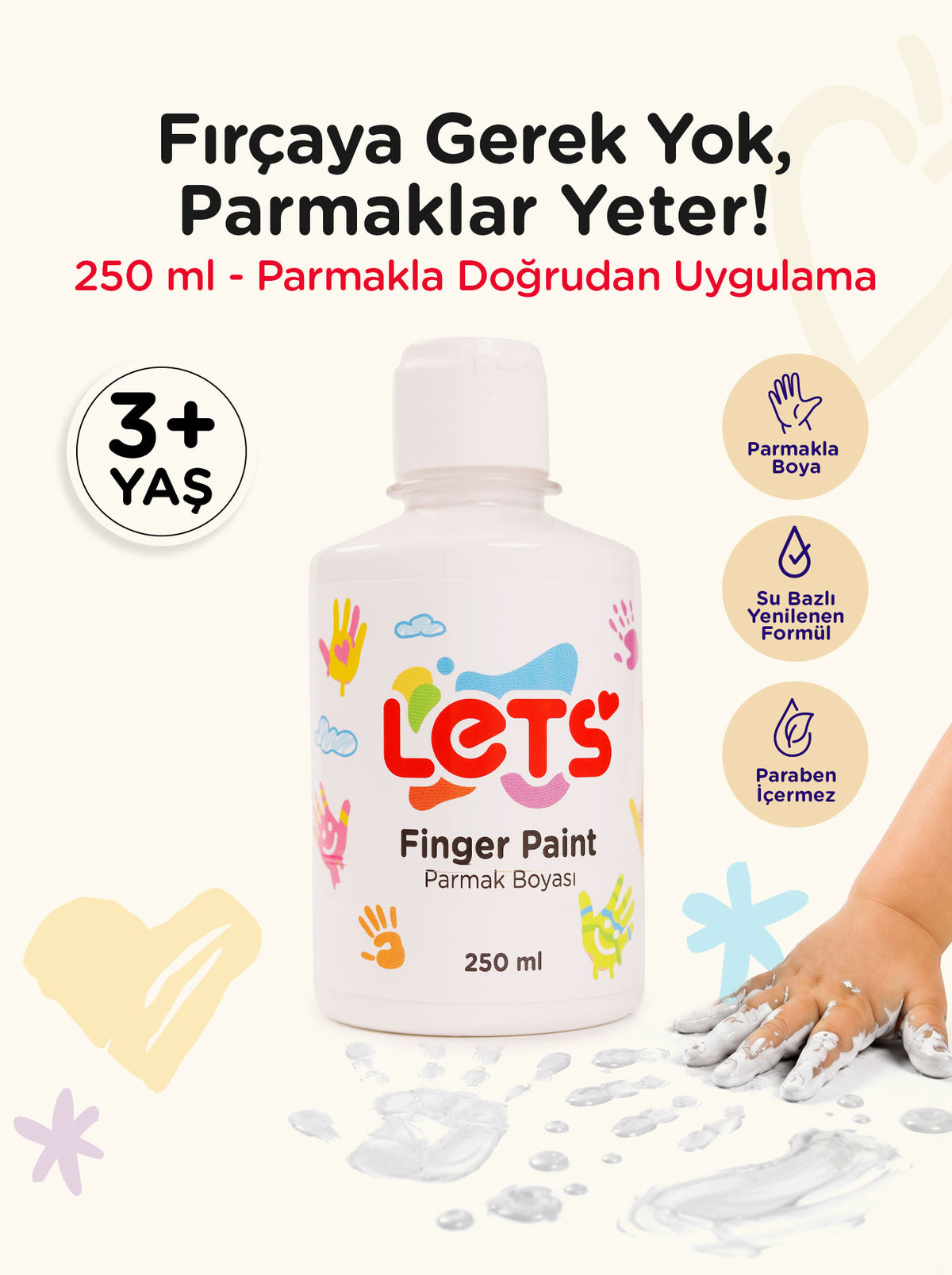 Let's Finger Paint – 250 ml | 6 Color Options