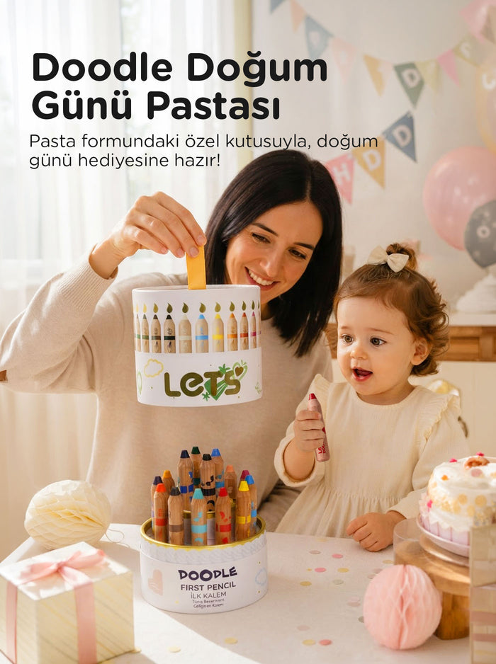 Doodle pasta seti — 16 renk yakın çekim