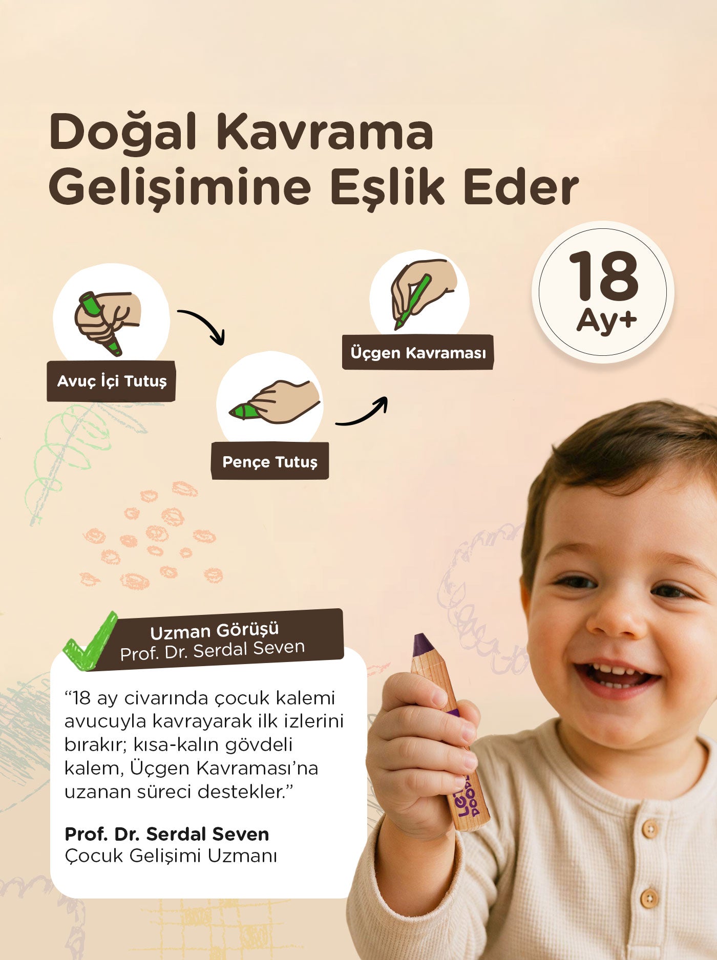 Bebek Boya Kalemi 24'lü Set – 8 Renk × 3 Class Pack | Let's Doodle 4