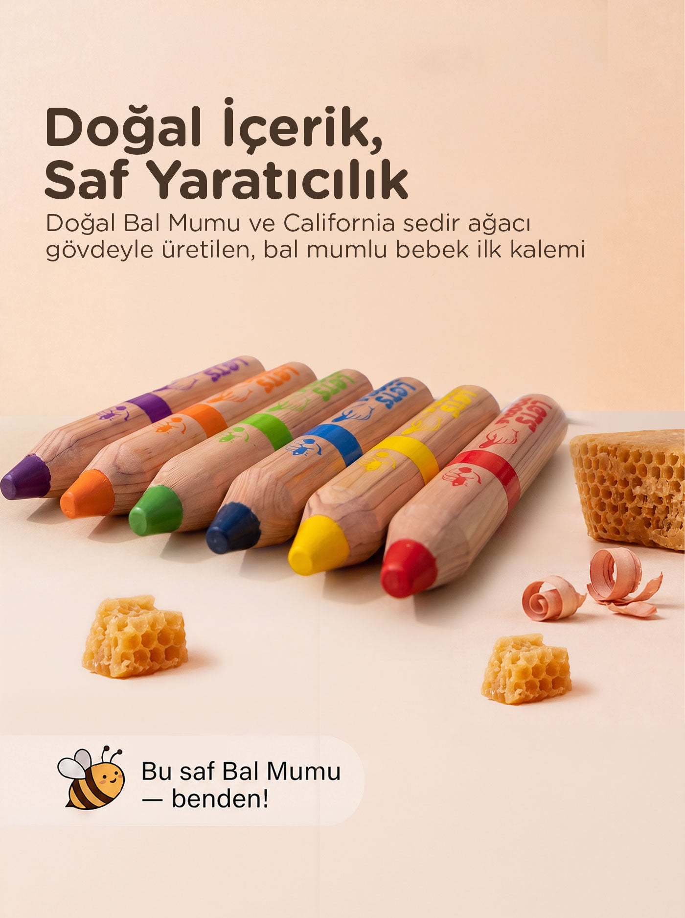 Bebek Boya Kalemi 24'lü Set – 8 Renk × 3 Class Pack | Let's Doodle 5