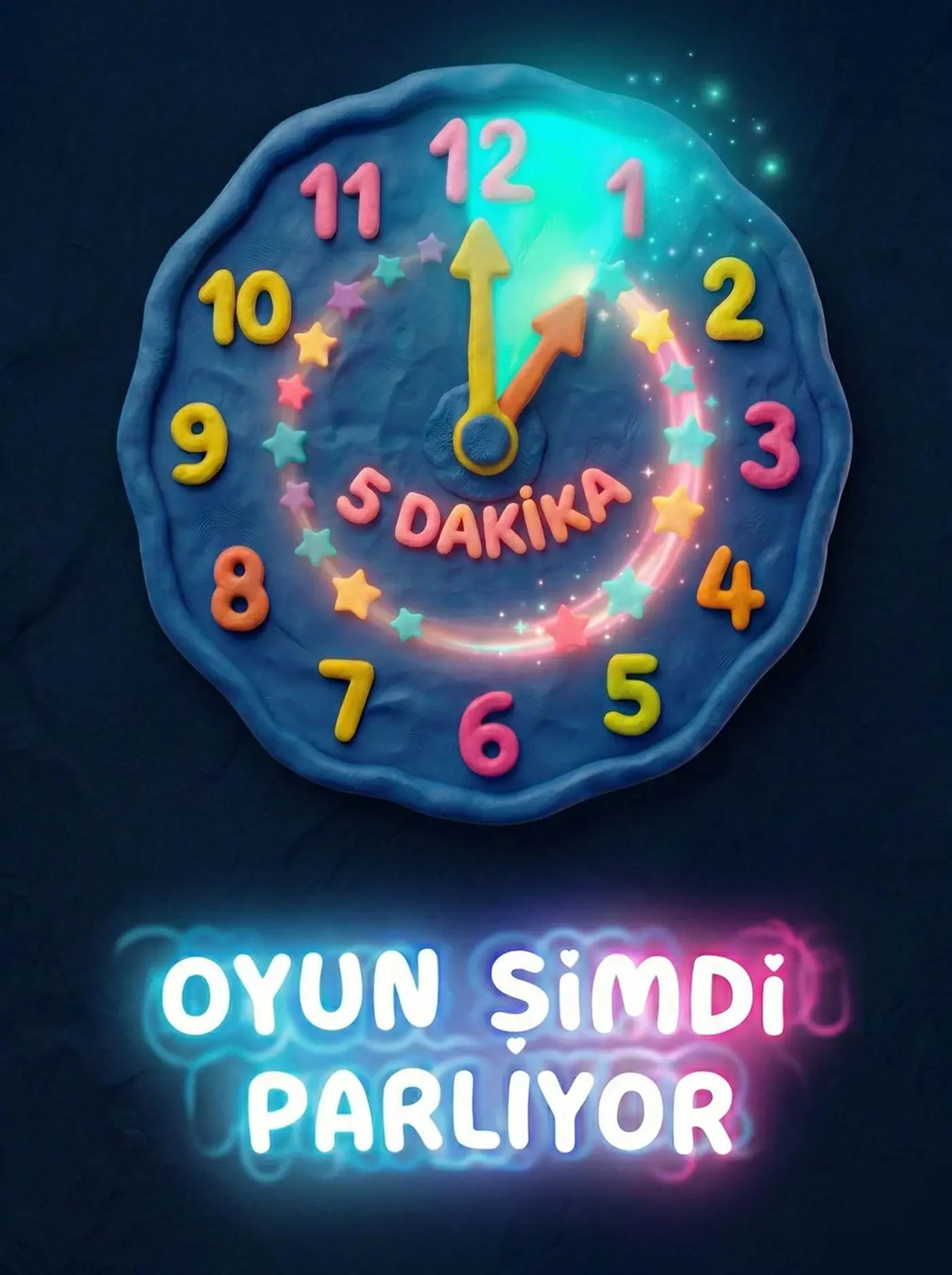 Karanlıkta Parlayan Oyun Hamuru 4 Renk 440 g | Let's 6