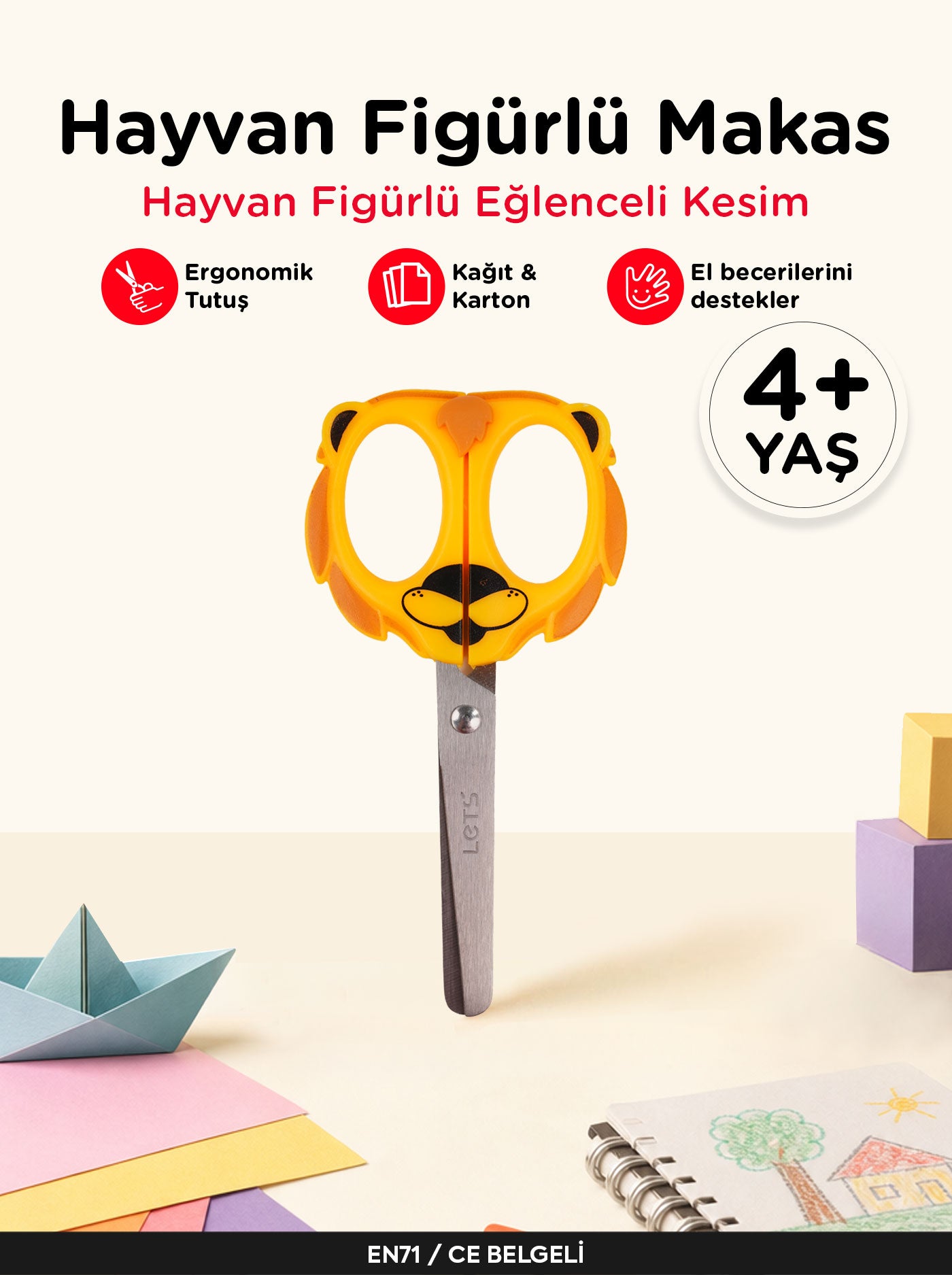 Çocuk Makası – Hayvan Figürlü El İşi Makası | Let's 6