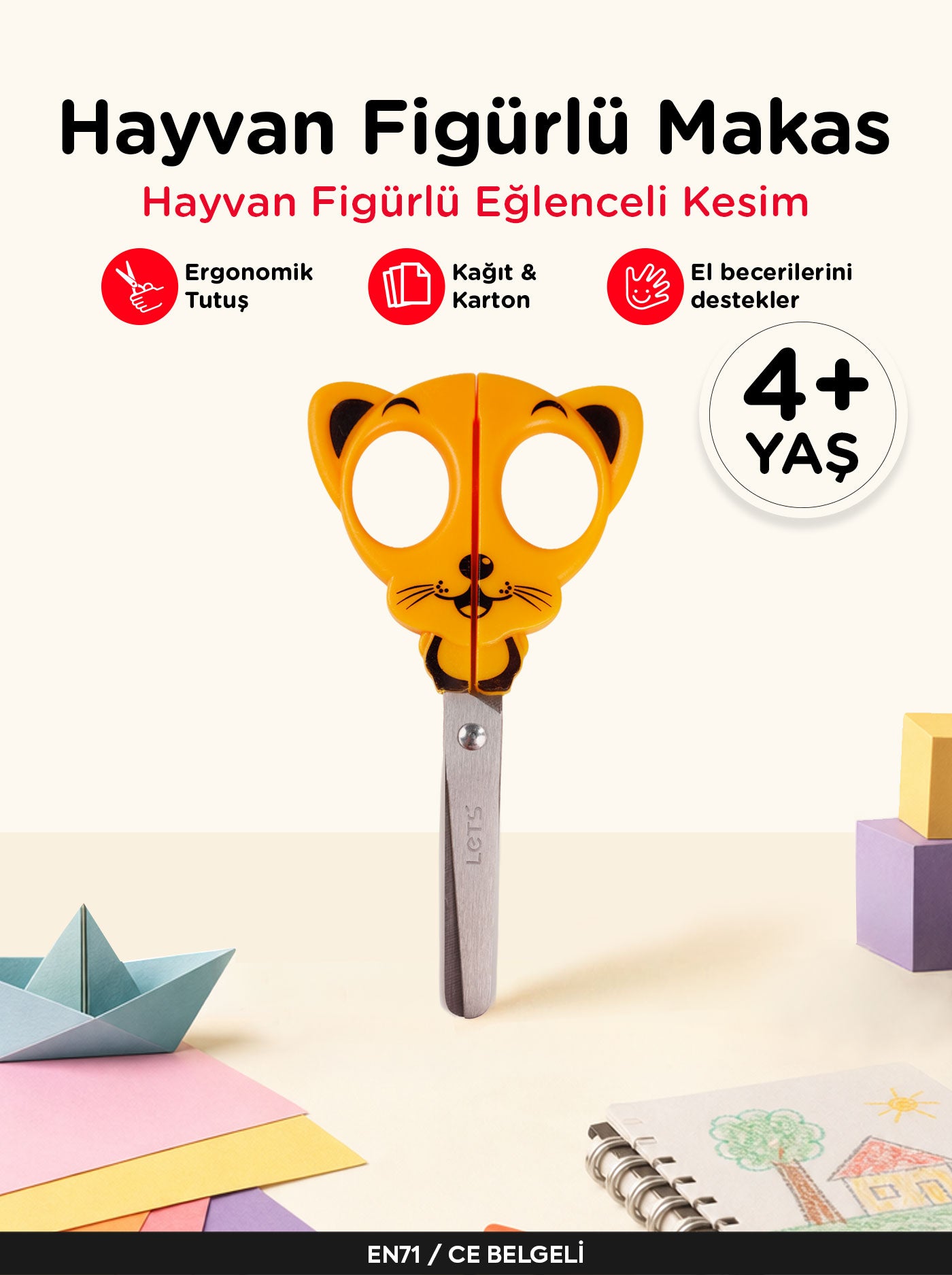 Çocuk Makası – Hayvan Figürlü El İşi Makası | Let's 5