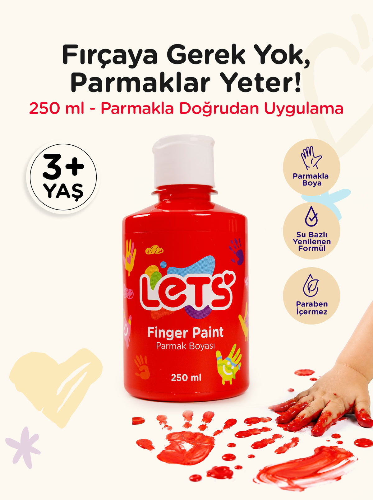 Let’s Parmak Boyası – 250 ml | 10 Renk Seçeneği 4