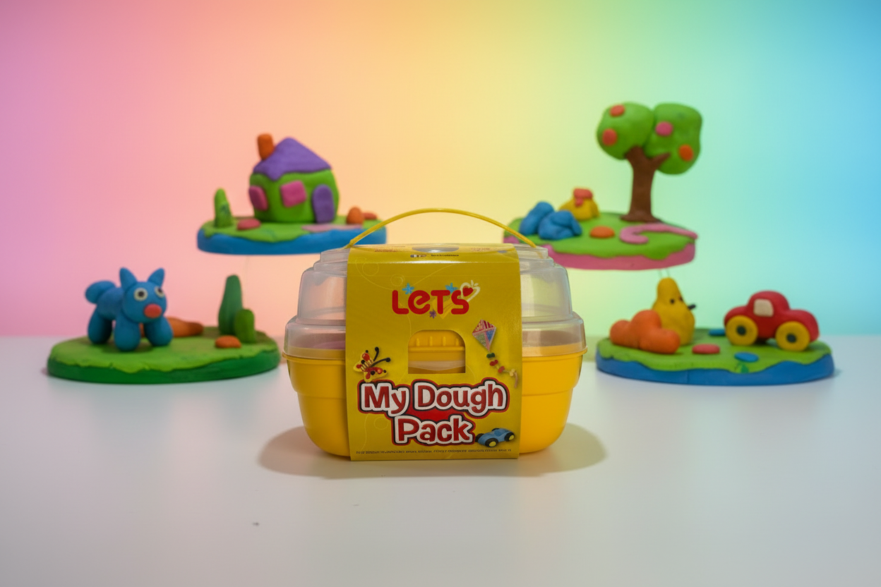 Let’s Oyun Hamuru Sepetim | Sarı Taşıma Kutulu