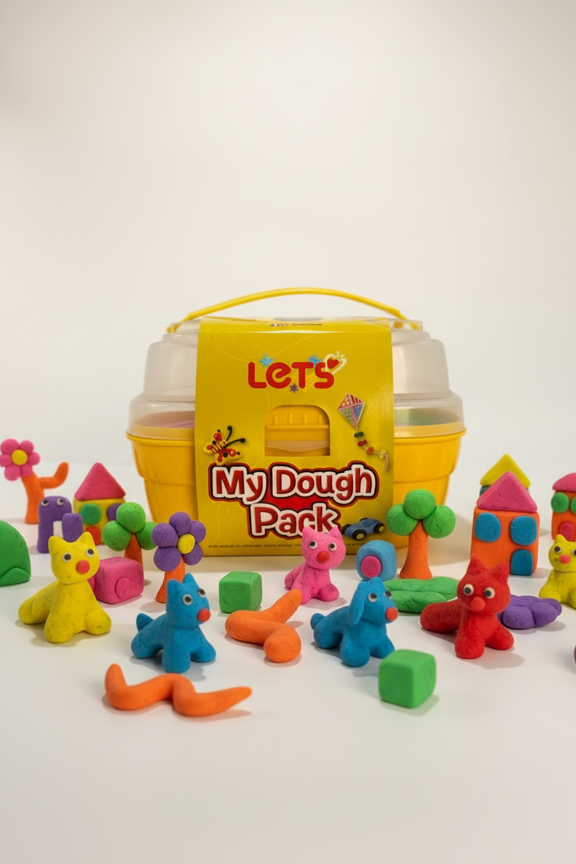 Let’s Oyun Hamuru Sepetim | Sarı Taşıma Kutulu