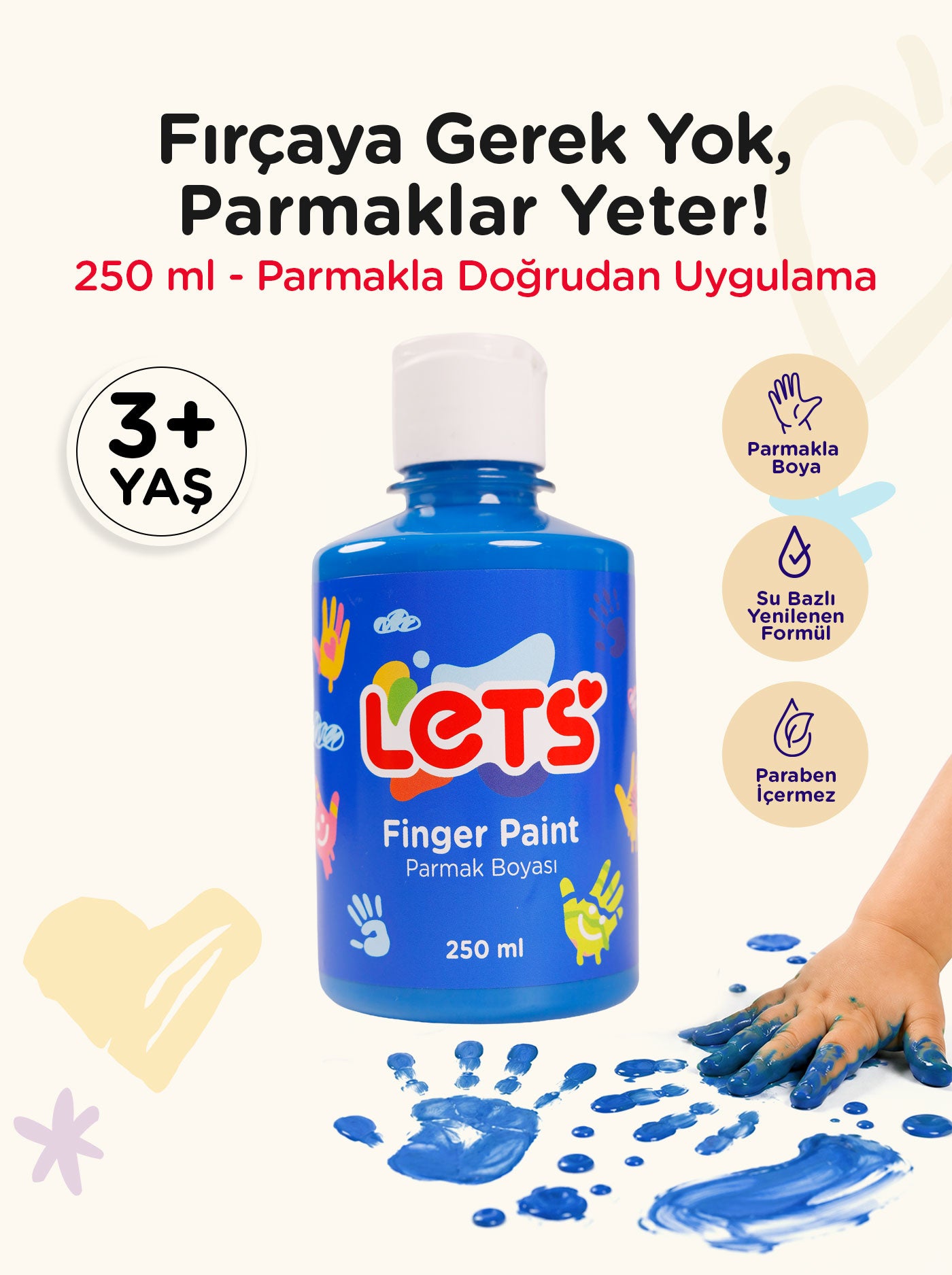 Let’s Parmak Boyası – 250 ml | 10 Renk Seçeneği 5