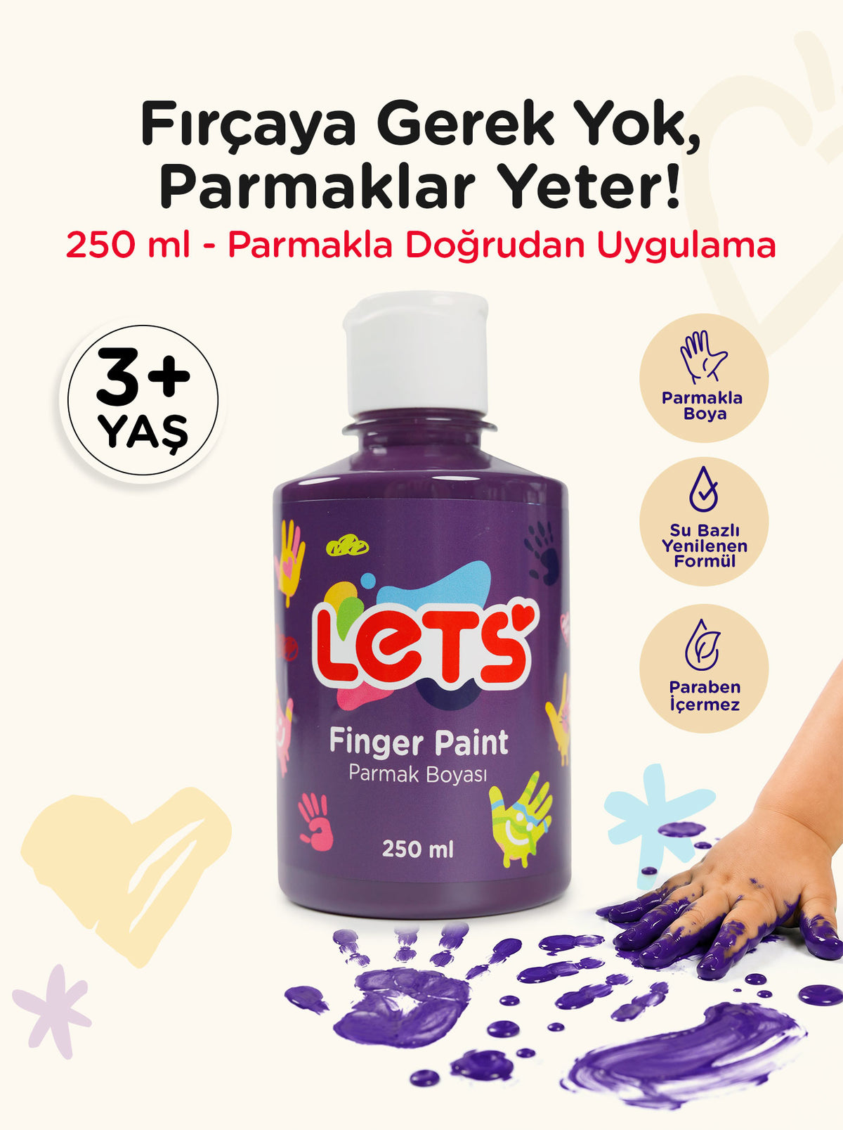 Let’s Parmak Boyası – 250 ml | 10 Renk Seçeneği 6