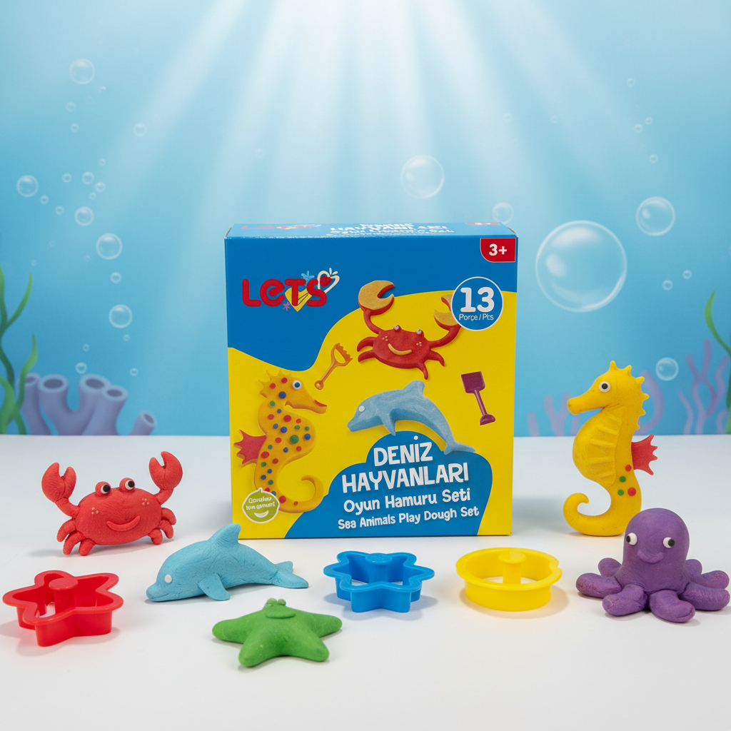 Let’s Oyun Hamuru Deniz Hayvanları Seti | 13 Parça
