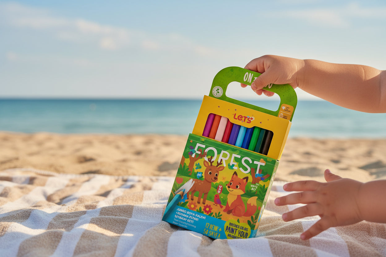 Let’s Forest Jumbo Boya Kalemi & Boyama Kitabı Seyahat Seti