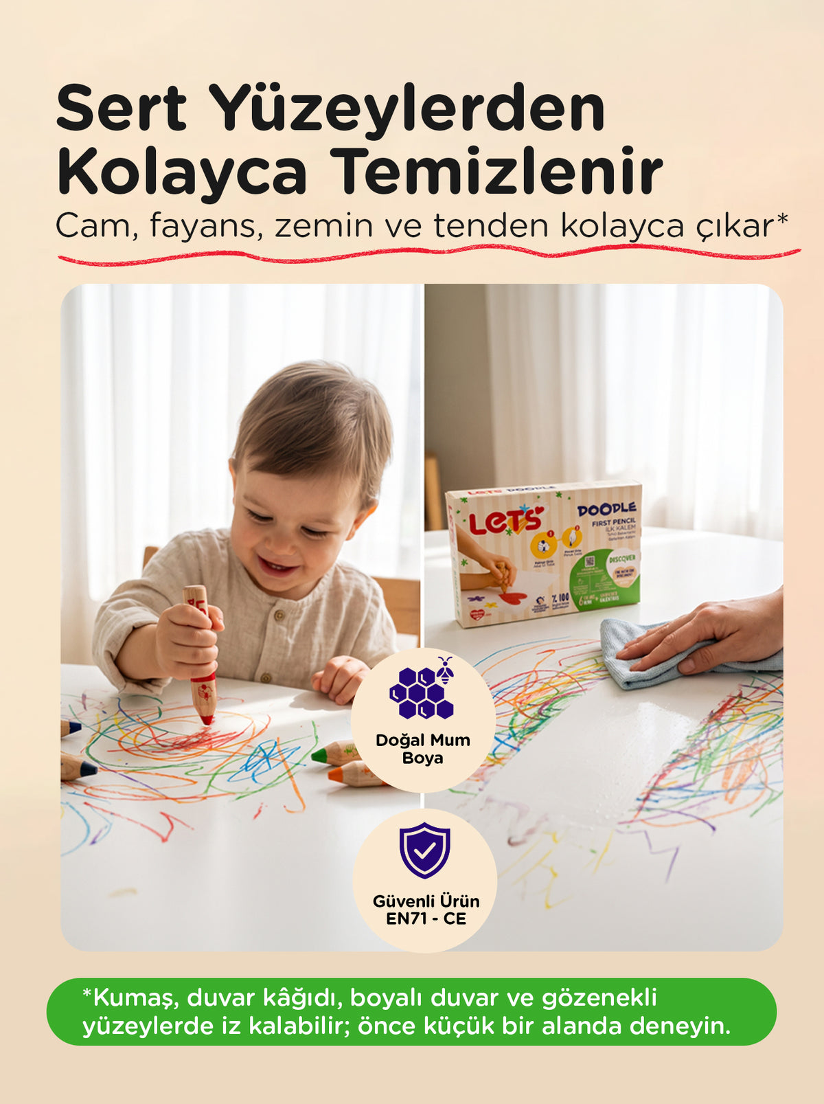 Doodle Bebek İlk Kalem 6’lı - Minik Eller İçin Doğal İçerik 4