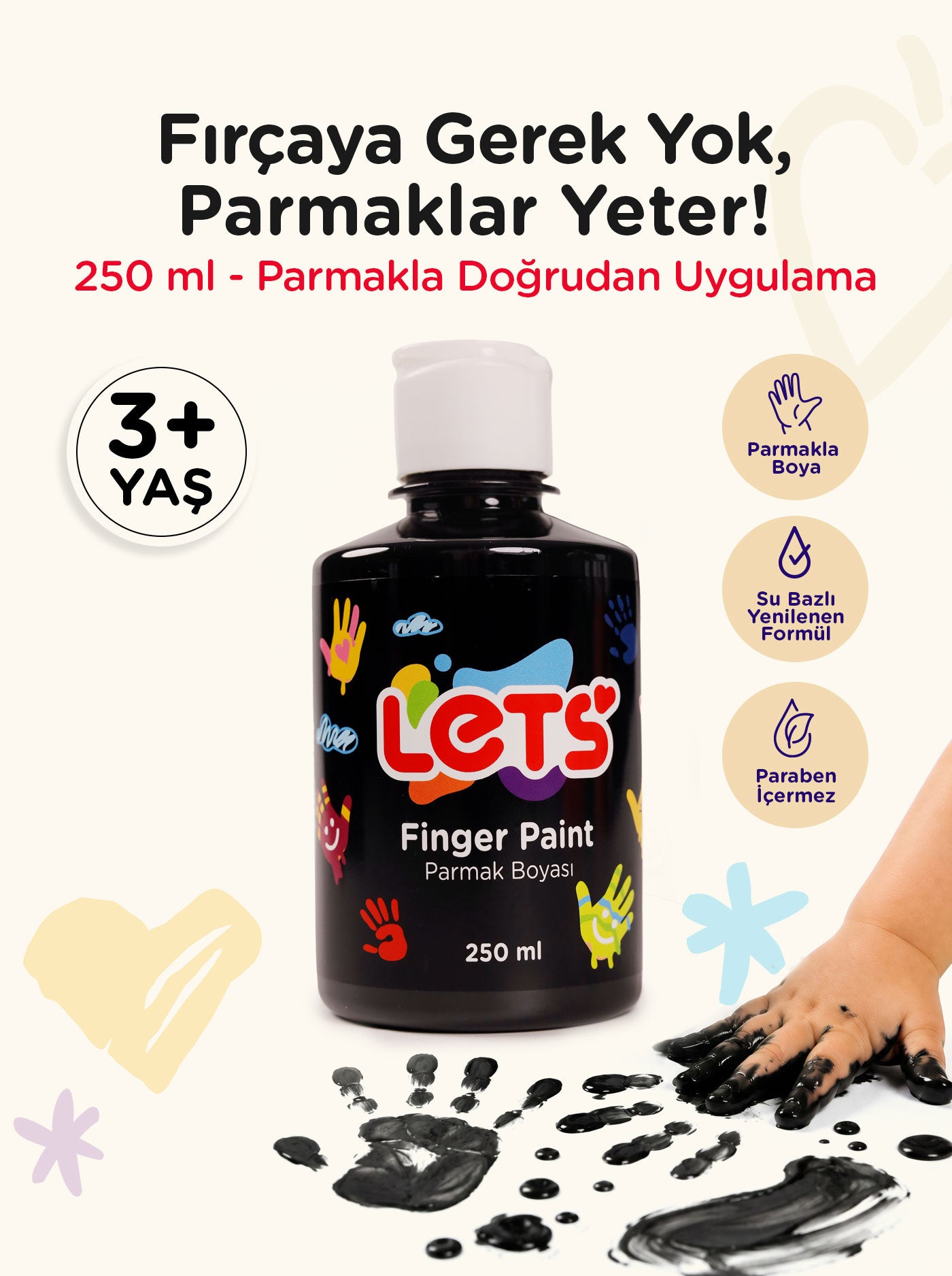 Let’s Parmak Boyası – 250 ml | 10 Renk Seçeneği 9