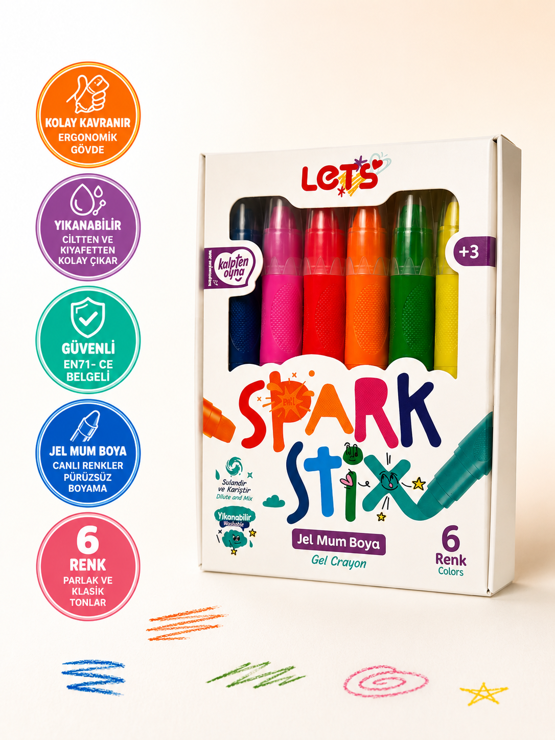 Let’s Spark Stix Jel Mum Boya | 6 Renk