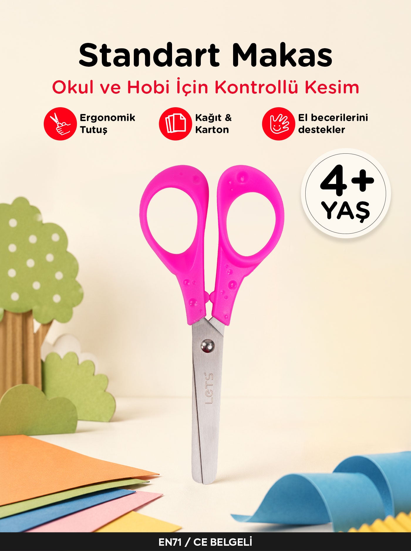 Çocuk Makası – Standart Okul Makası | Let's