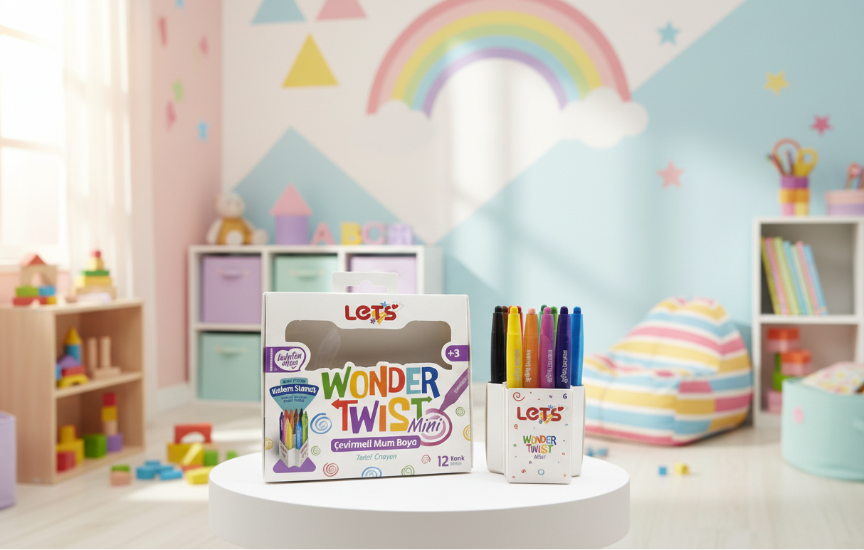 Let's Wonder Twist Mini Twistable Crayons | 12 Colors