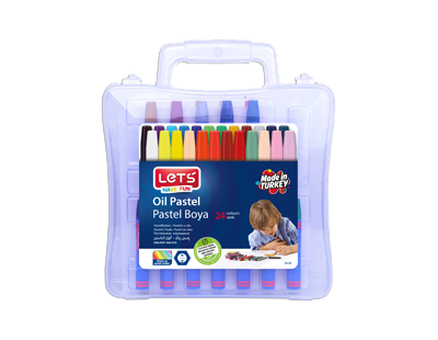 24 Renk Çantalı Pastel Boya